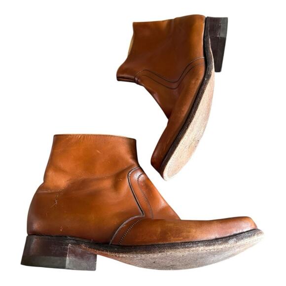 Vintage Florsheim Imperial Zipper Boots 10 D Chelsea Style - Picture 2 of 9